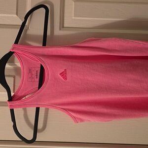 ADIDAS BRAND SIGNATURE GIRLS PINK TANK TOP SIZE SMALL
